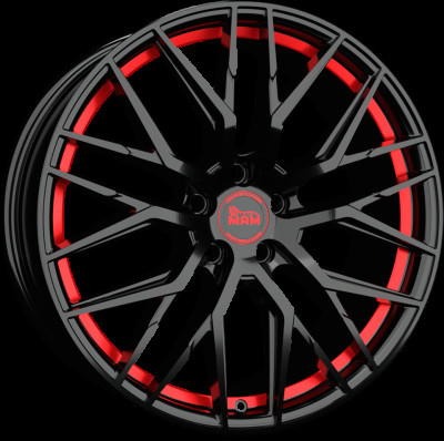Mam RS4 Black Painted Red Inside 18"
             MAMRS480185114340BPRI